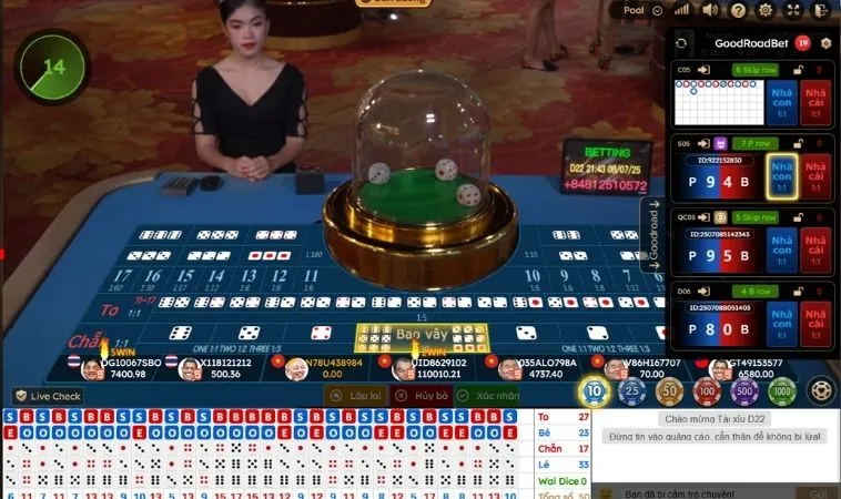 Bàn chơi Tài Xỉu Nhà Cái 8KBet